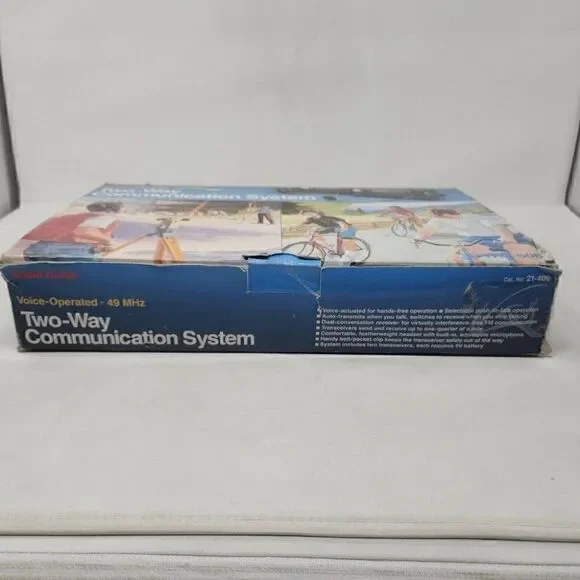 VINTAGE RADIO SHACK HANDS FREE WALKIE TALKIE HEADSET TRC-506 SET OF 2 TESTED - Picture 2 of 9